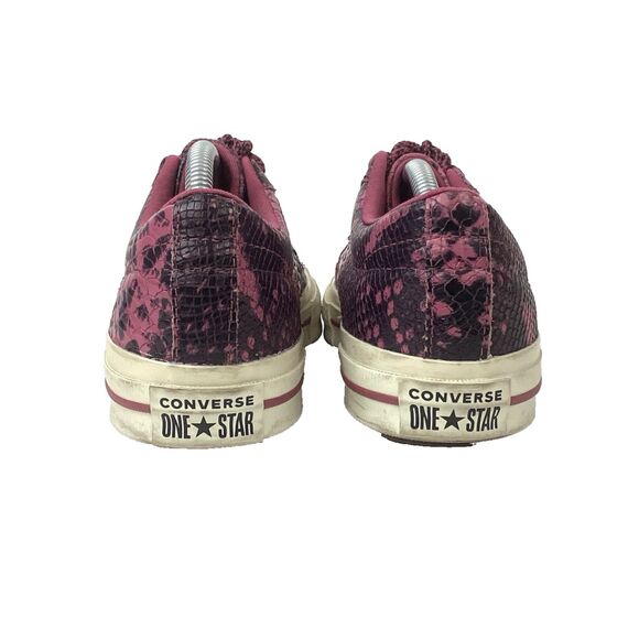 Converse One Star Burgundy Reptile-Women's 7-Purple/Black-Low Skate Shoe 161547C - Picture 3 of 10